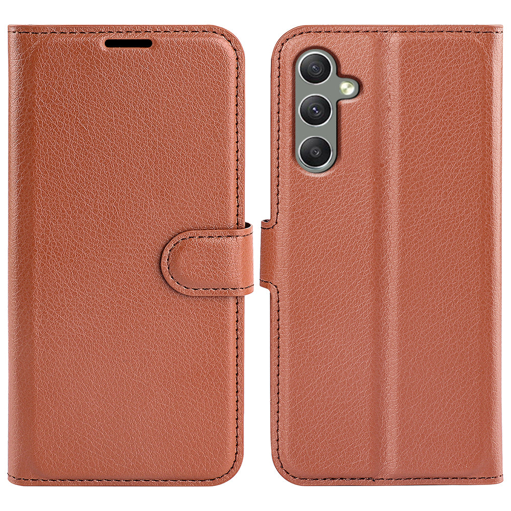 For Samsung Galaxy A24 4G PU Leather Wallet Shell Litchi Texture Phone Case Flip Stand Cover For Samsung Galaxy A24 4G PU Leather Wallet Shell Litchi Texture Phone Case Flip Stand Cover